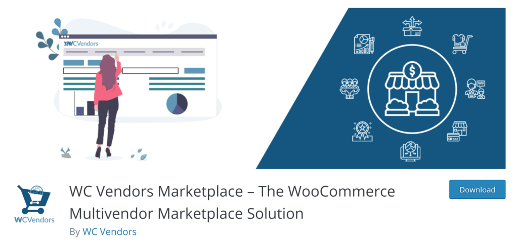 WC Vendors marketplace builder is free to download