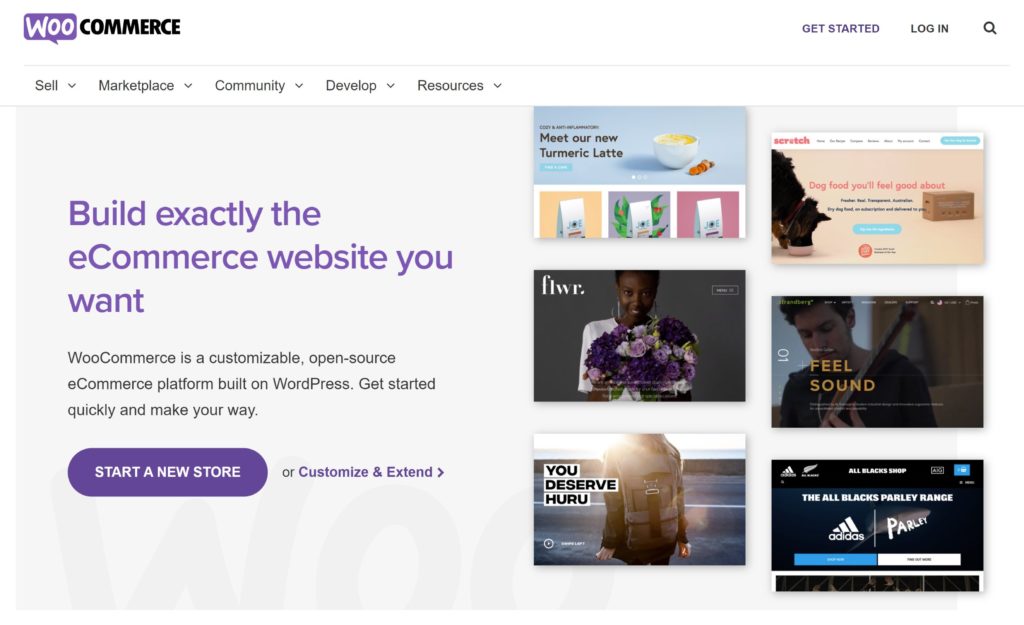 WooCommerce is a plugin for WordPress that lets you create an online marketplace