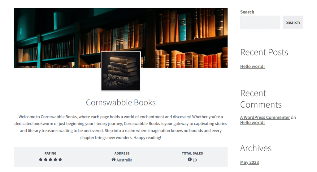 Cornswabble Books: branding and customization