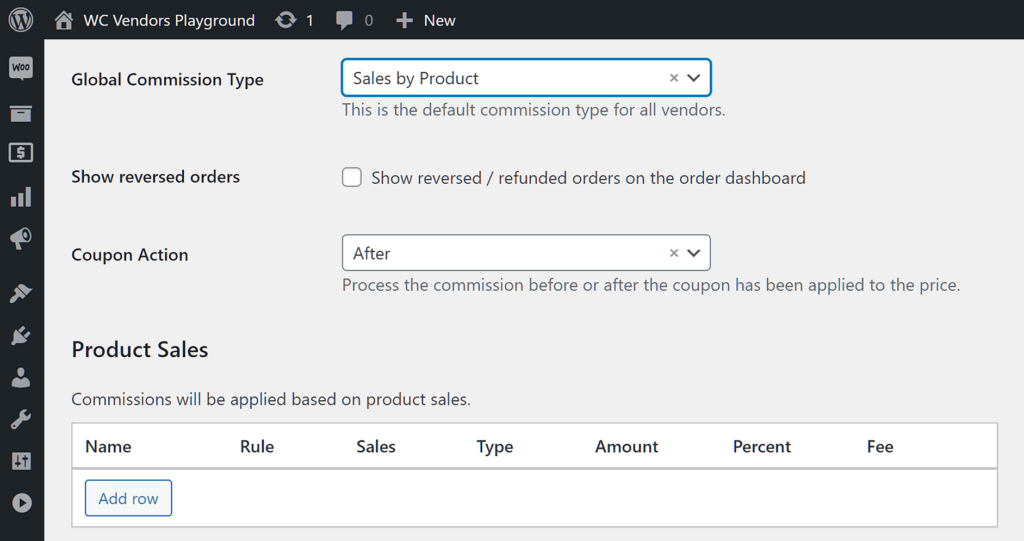 Configuring WooCommerce commissions may involve using the Sales by Product Tiered Commission Type for your marketplace
