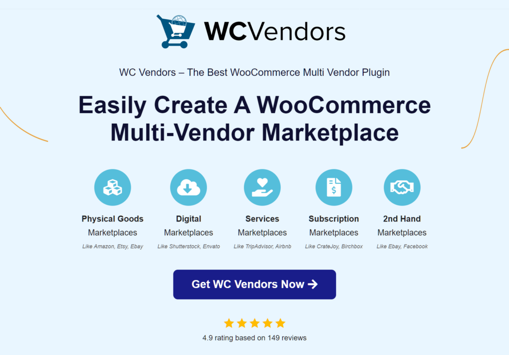 WC Vendors lets you easily create a WooCommerce multi-vendor marketplace