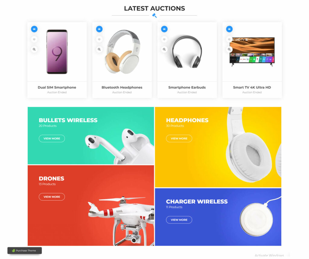 iBid is a great multi-vendor ecommerce website template