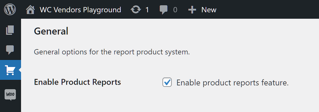 Enabling the Product Reports system