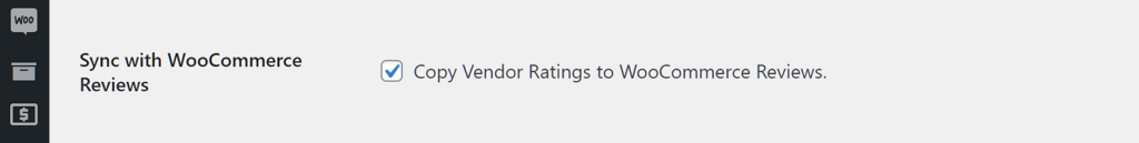 Vendor Rating system options - Sync With WooCommerce Reviews