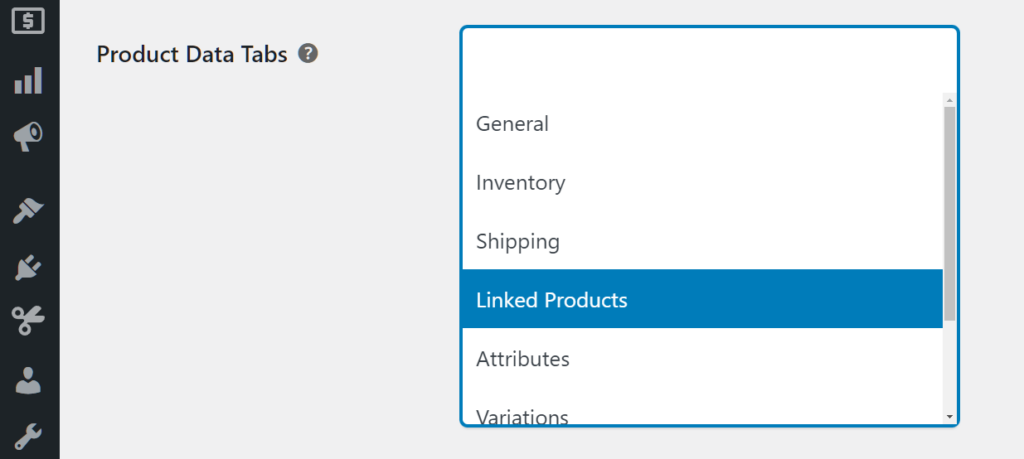 WooCommerce product options - Product Data Tabs