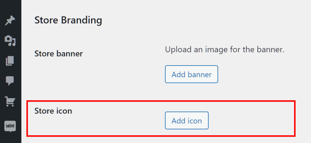 Add Store Icon option