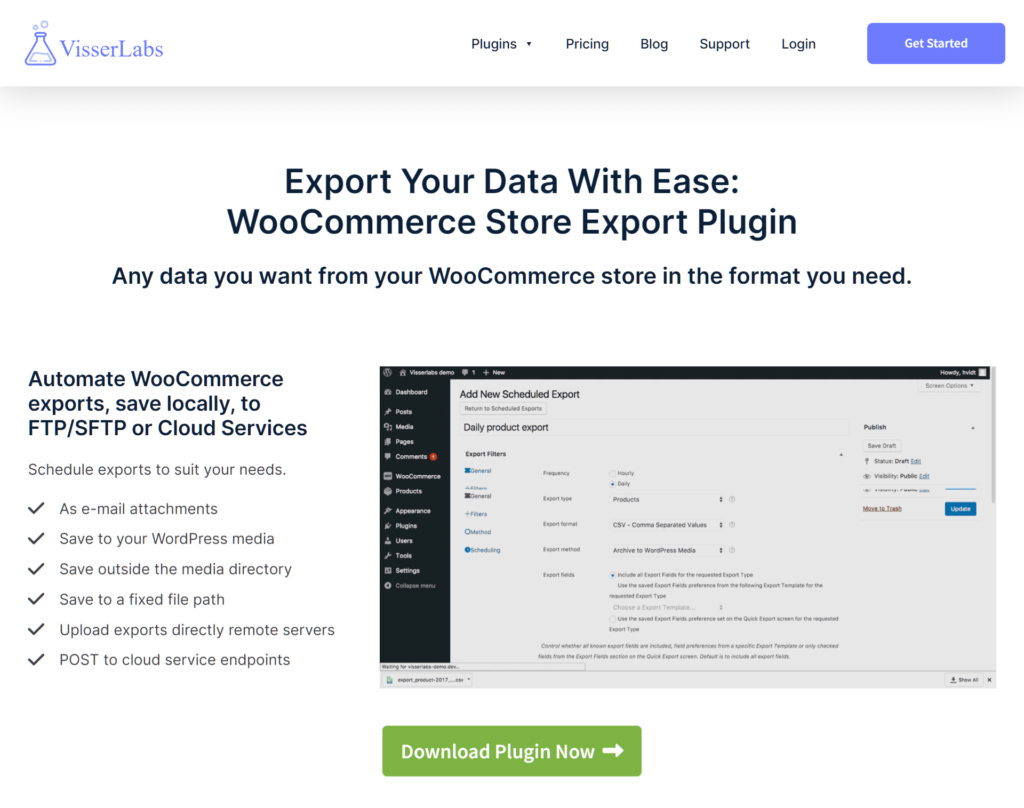 Visser Labs WooCommerce Store Exporter